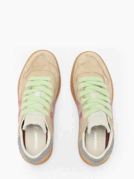 Sneakers Uit Leder Coolway Beige women 7673297 ander zicht 4